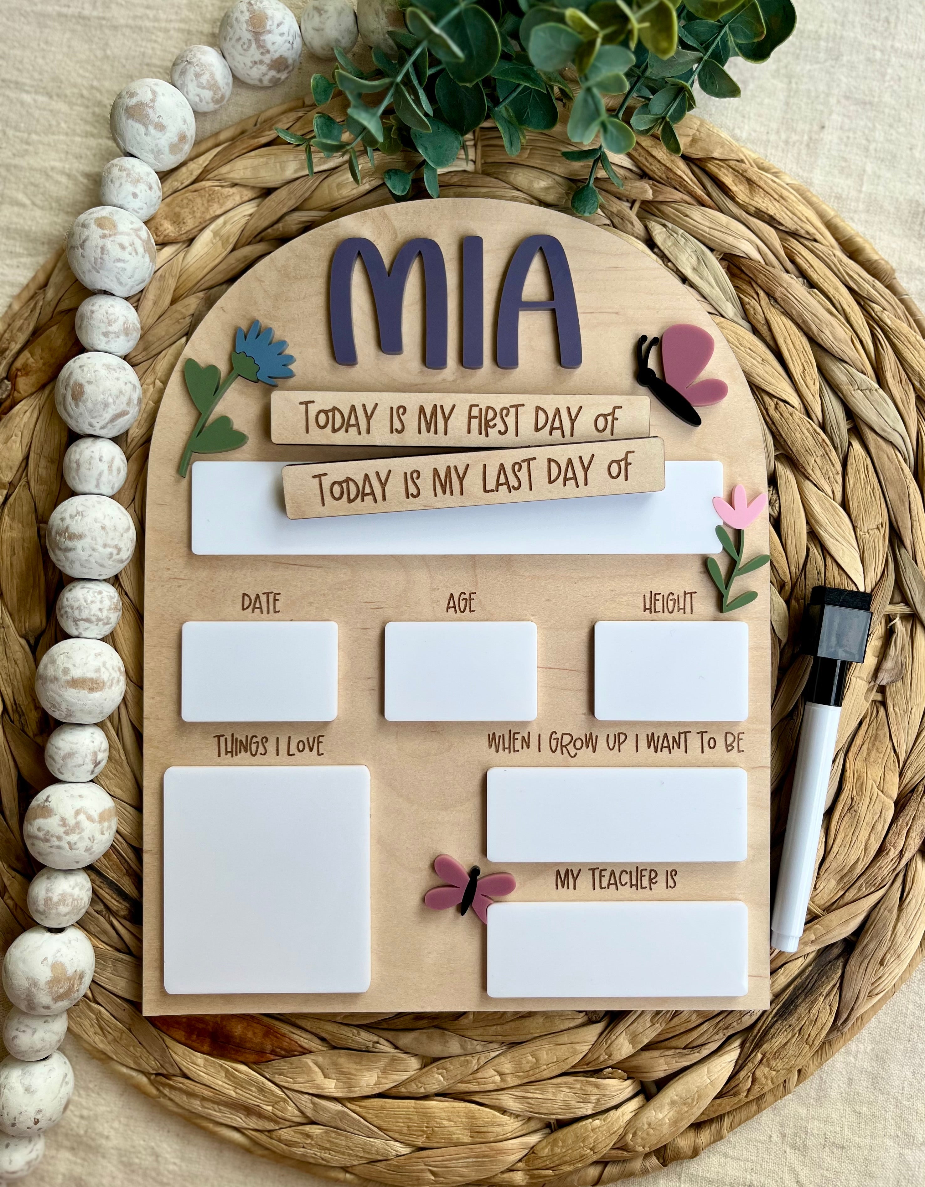 Butterfly Back To School Sign