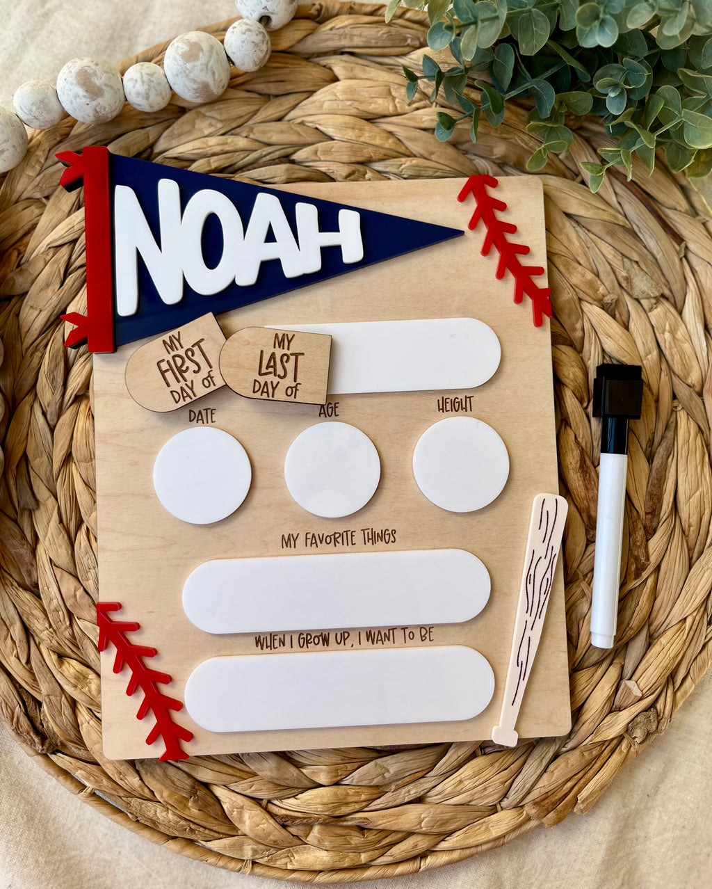 Baseball Back To School Sign