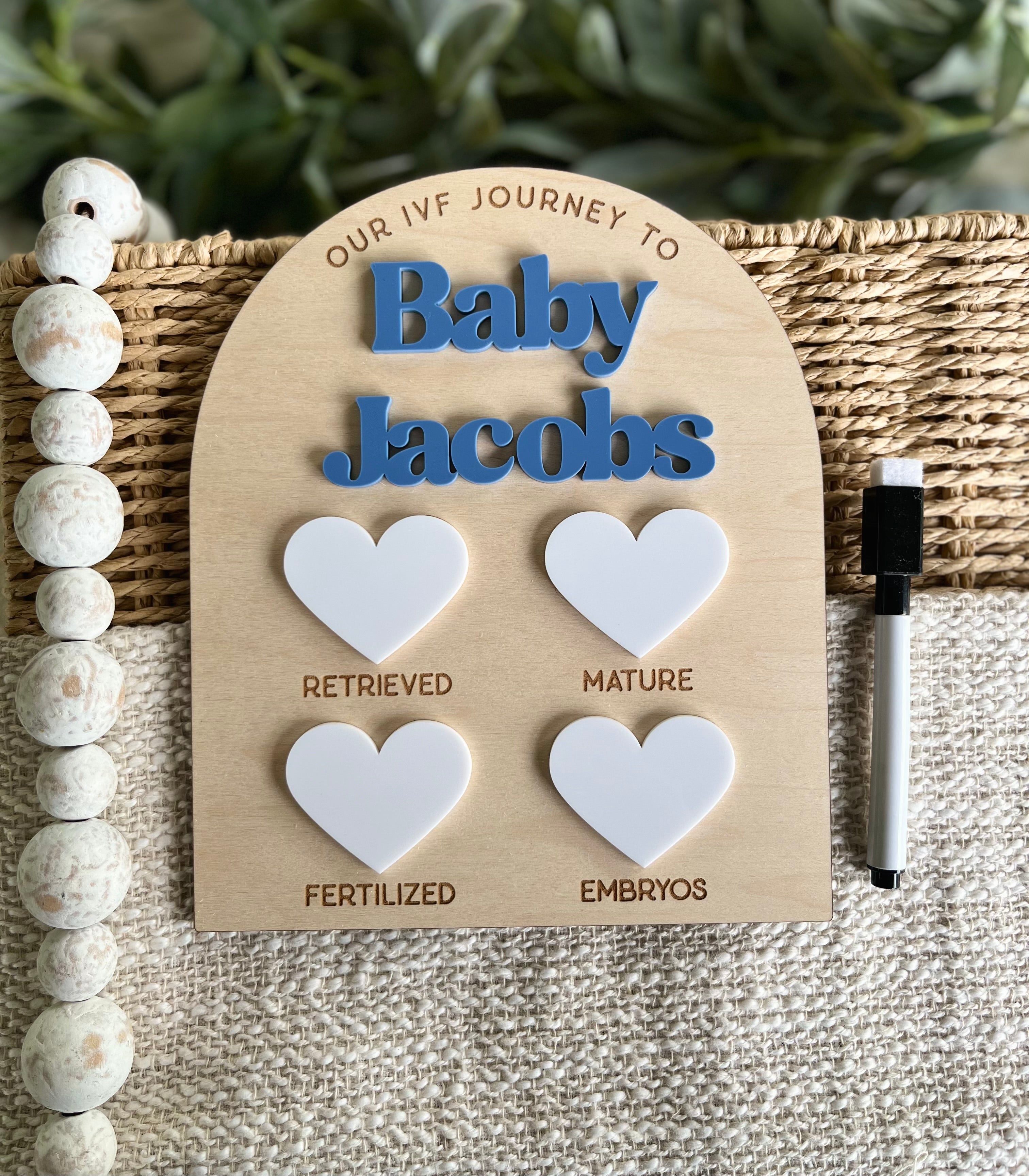 Hi, I’m New Here Birth Stats Sign (Copy)
