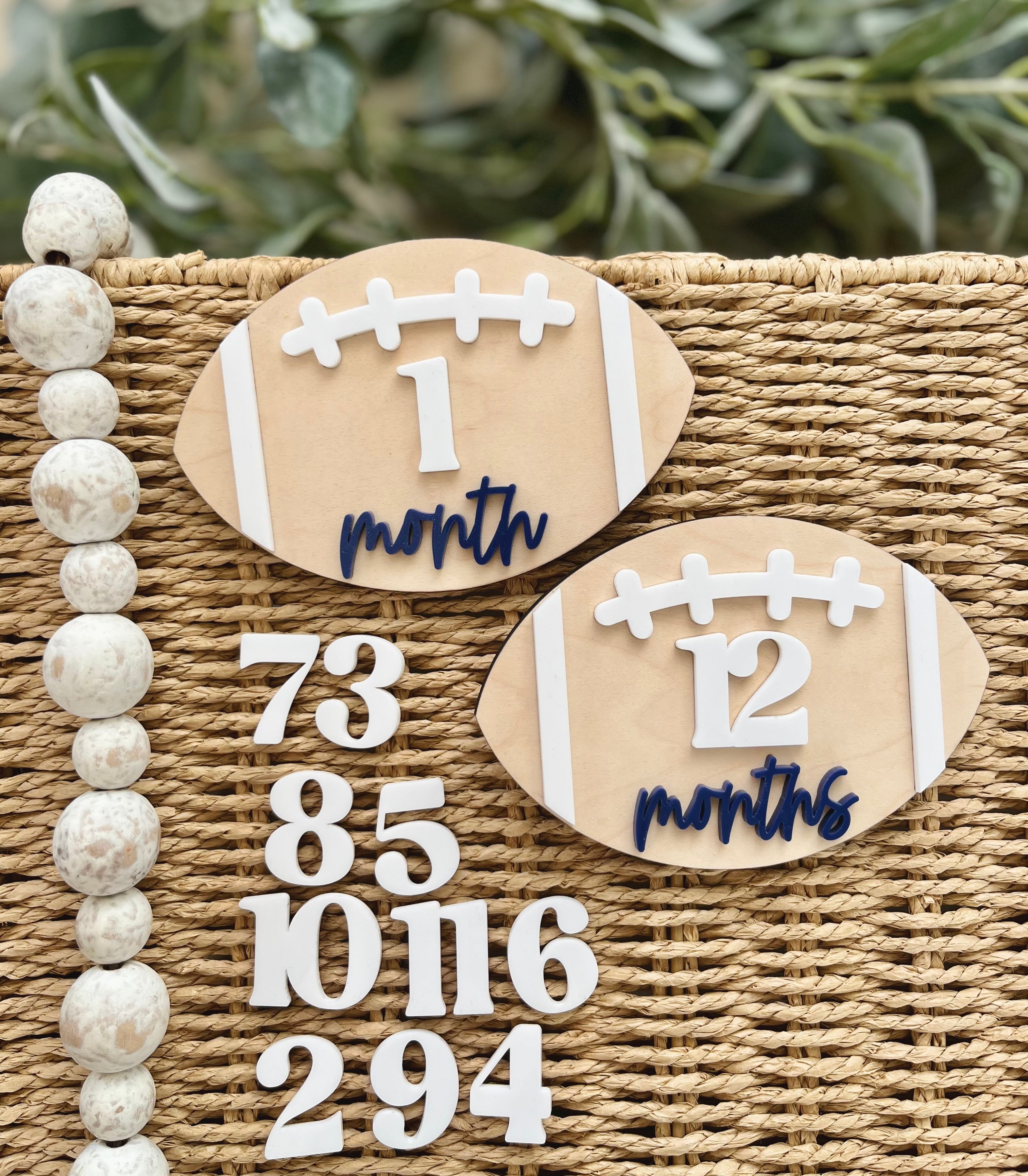 Interchangeable Football Milestone Set